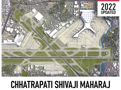 Mumbai - 3D Airport Model Low-poly 3D model