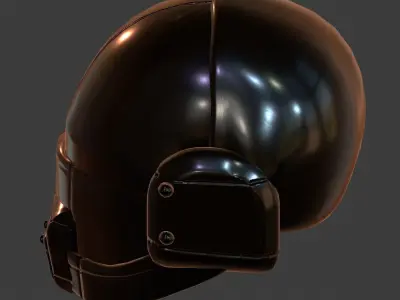 Helmet plastic mask protection low poly pbr Low-poly 3D model