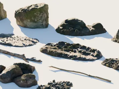 Rocks Pack 3D model