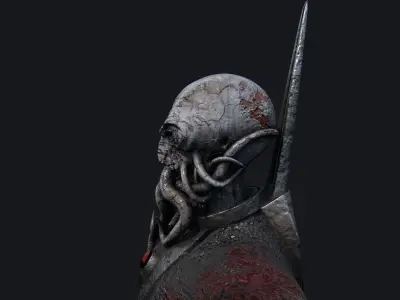 Unrigged Mind Flayer Character - PBR Textures 3D model