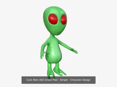 12 Cute Aliens A Collection - Simple - Character Design 3D Model Pack