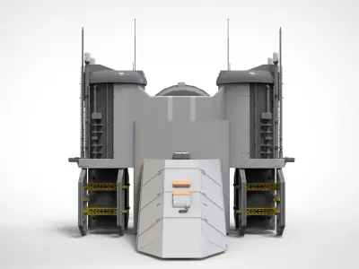 sci-fi radar 3D model