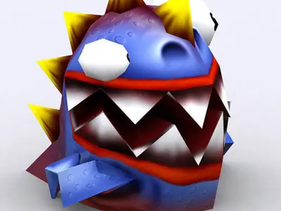 3DRT - Crazy Micromonsters Low-poly 3D model