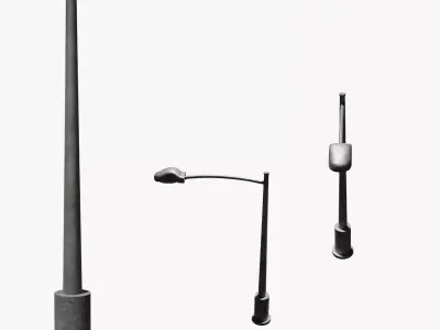 Lamp Street LightPost Series ModernUrbanLux LT1 N3 3D model