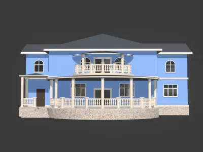 House with roof 3D model