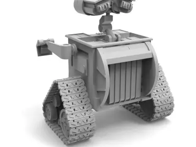 Wall-e track with gears 3D model