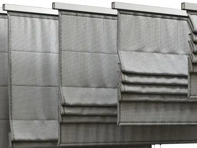 Roman curtains 03 3D model