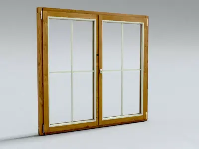 laos Two Wings Window 3D model