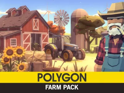 POLYGON - Farm Low-poly 3D model