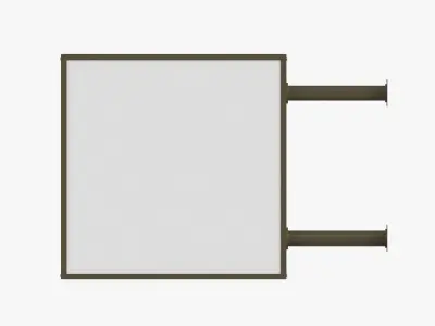 Store street sign mockup 02 3D model