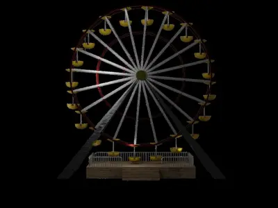 Ferris wheel Low-poly 3D model