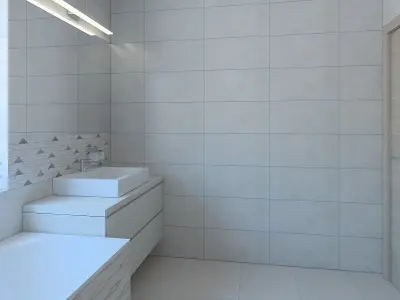 Cozy small bathroom 3D model