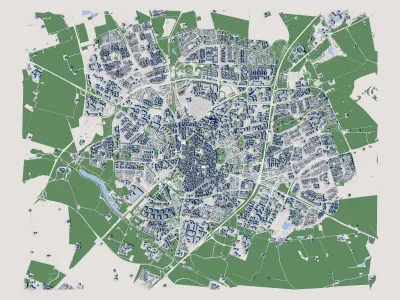 Lund City Sweden 3D model