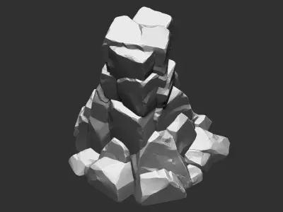 3D Mountain rock Zbrush sculpt 3D model