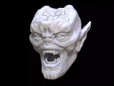 Alien Head Sculpt 3D model