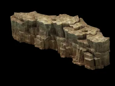 Snow White - Cliffs 04 3D model