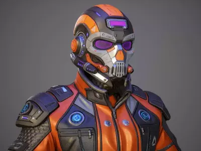 Sci-Fi Clothing Pack 02 - Basic Low-poly 3D model