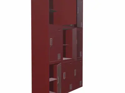 Locker Office - 02 Low-poly 3D model