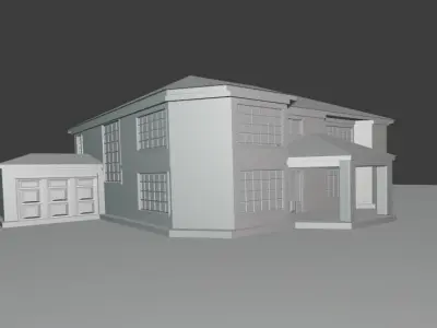 Suburban House mansionette 3D model