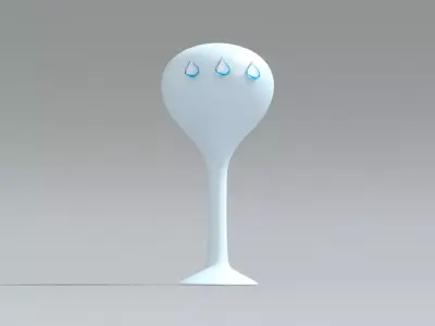 laos Water Tower Low-poly 3D model