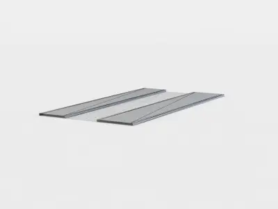 Road fragment Low-poly 3D model