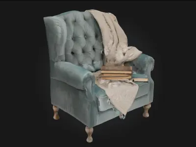 Cozy Reading Nook  A Warm Corner for Quiet Escapes 3D model