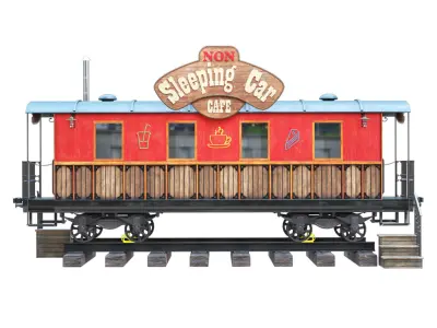 Old Wagon Cafe  3D model