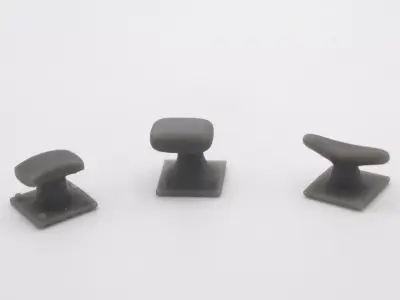HO Set of 3 marine port bollard 2 train  3D print model