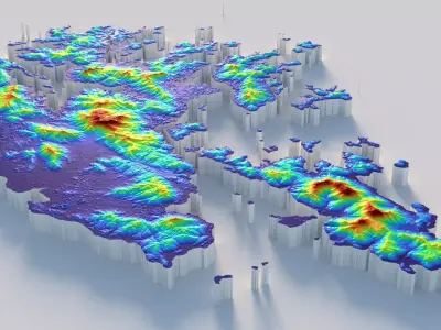 Hong Kong Terrain Country 3D model