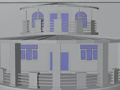 Brick house 3D model