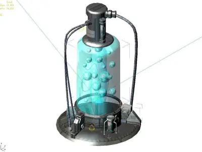 Future World - Ground Chemical Container 02 3D model