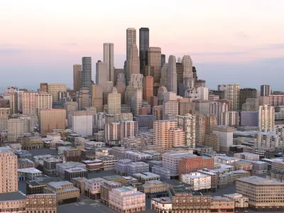 City 63 Low-poly 3D model