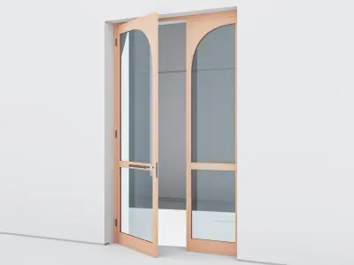 Aluminium door 344 3D model