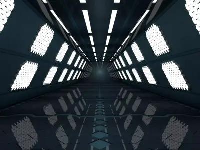 Sci Fi Tunnel 3D model
