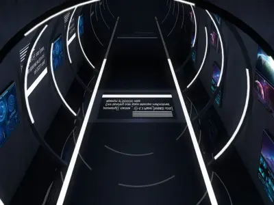 Sci Fi Room Low-poly 3D model