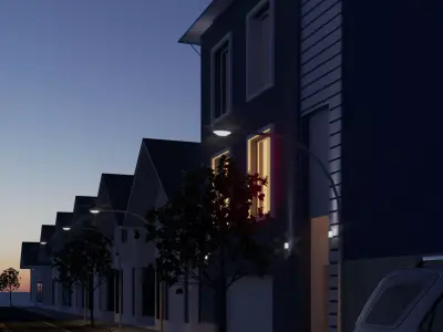 Architectural Exterior Rendering with Sketchup 3D model