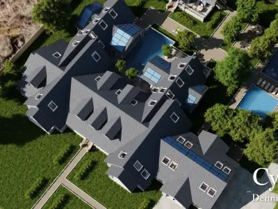 Modular Classic Style American House 20 Low-poly 3D model