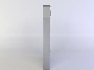 Door wooden with glass panels Low-poly 3D model buy
