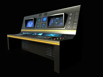 SciFi Terminal Low-poly 3D model
