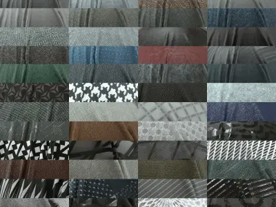 56 Fabric Materials - COMPLETE PACK Texture
