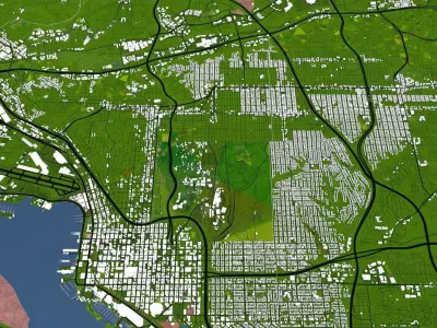 San Diego City of USA Low-poly 3D model