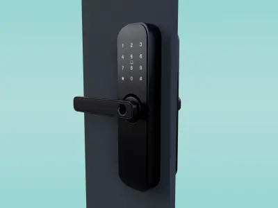 Large Digital Door Lock Low-poly 3D model