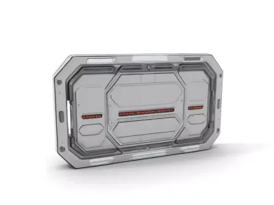 Futuristic SciFi Door model pack Low-poly 3D model