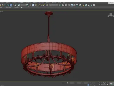 AZU CHANDELIER Low-poly 3D model