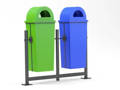 Trash Can Outdoor 05 3D model