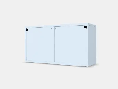 BESTA Shelf unit with glass doors 7 Low-poly 3D model