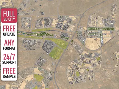 Cairo - New Administrative Capital - NAC Low-poly 3D model