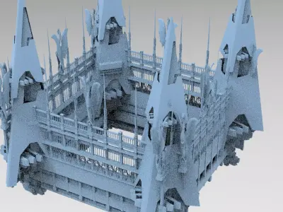 Dark Fire Drake Cathedral Tower Arena 2 3D model