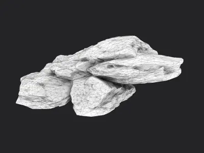 Rock 7-10 Low-poly 3D model