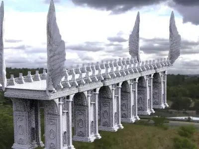 League of legends Inspired Angel wings bridges 6 3D model
